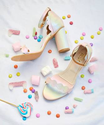 Pastel rainbow bubblegum  block heels 2