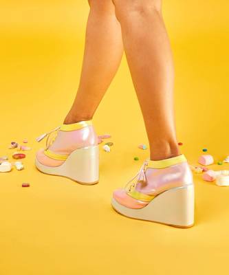 Pastel multi color marshmellow wedge 5