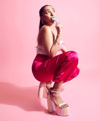 Pastel rainbow lollipop block heels 4
