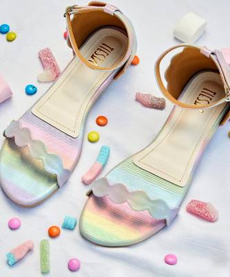 Pastel rainbow cotton candy flats 2