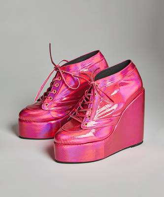Pink sneaker wedges 3