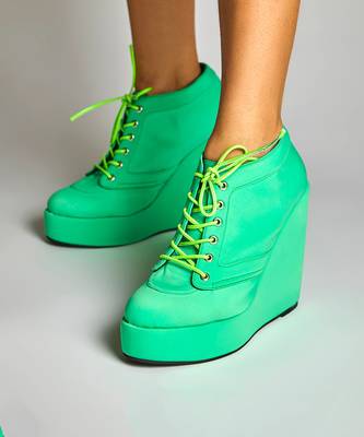 Green sneaker wedges 1
