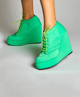 Green sneaker wedges 2