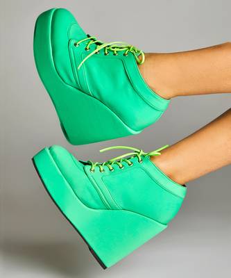 Green sneaker wedges 4