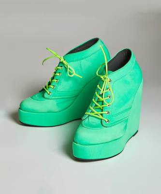 Green sneaker wedges 5