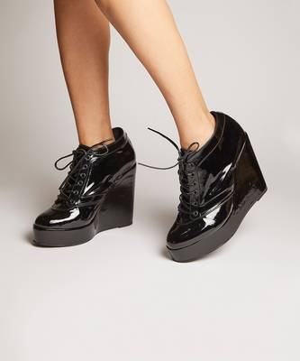 Black sneaker wedges 1