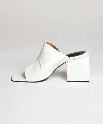 White square block heels 2