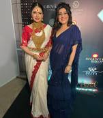 Red Shimmering Rouge Saree