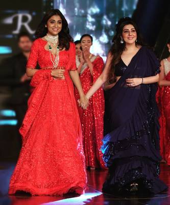 Red Organza Embroidered Lehenga Choli 1