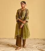 Sage green kurta set