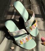 Sea green ice cream flats