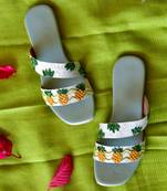 Sea green pineapple flats