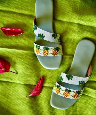 Sea green pineapple flats 2
