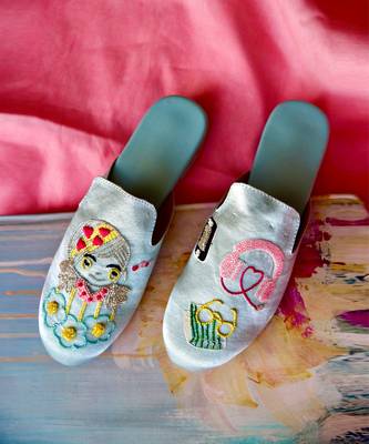Pastel blue doll flats 1