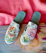 Pastel blue doll flats