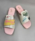 White musafir square heels