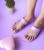 Multi color half & half flats