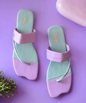 Multi color half & half flats 2