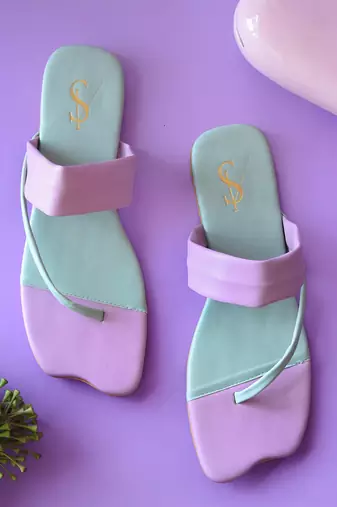 Multi color half & half flats
