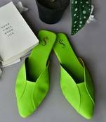 Green pop-up green flats