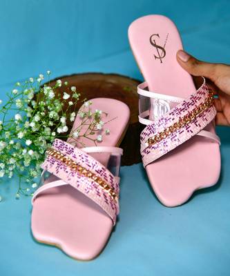 Baby pink not so heart shaped flats 1