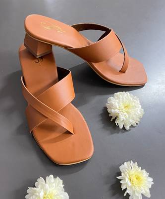 Tan sqaure heels 2