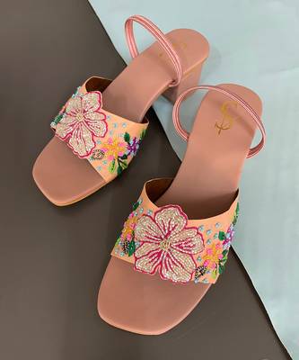 Multi color sharon block heels 1