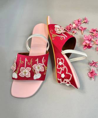 Red sundar mahal wedge heel 1