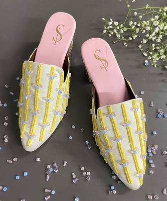 White orenda crystals acrylic heels 1