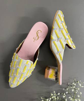 White orenda crystals acrylic heels 2