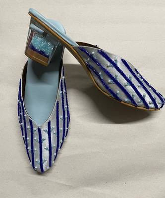 Dark blue firuzeh acrylic heels 2