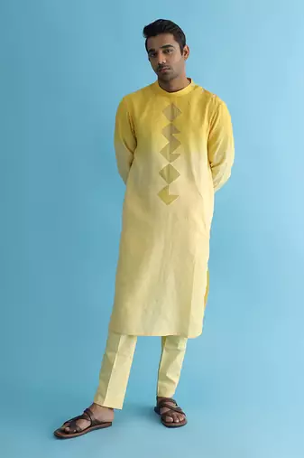 Dusk yellow kurta set