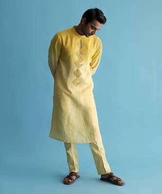 Dusk yellow kurta set 4