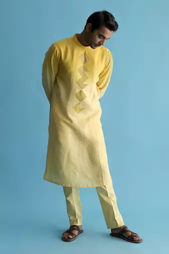 Dusk yellow kurta set