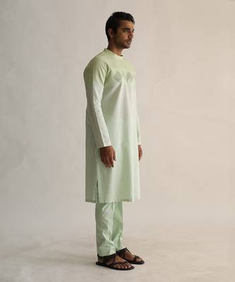 Beryl green kurta set 3