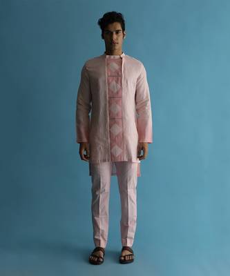Abendrot pink kurta set 1