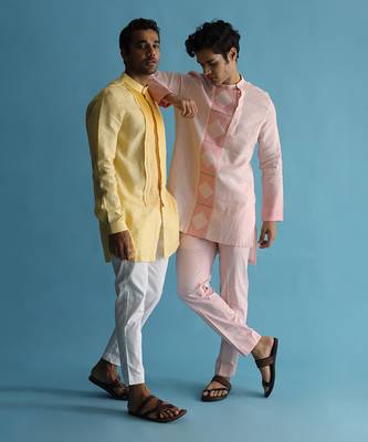 Abendrot pink kurta set 4
