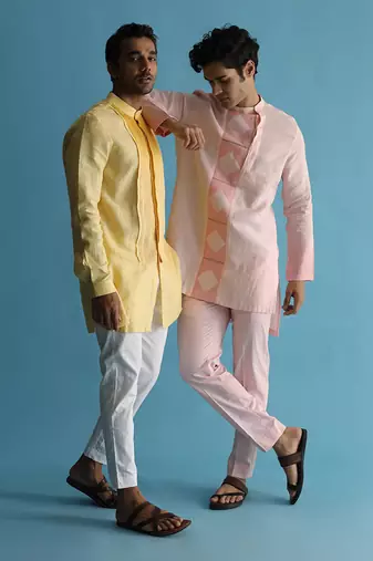 Abendrot pink kurta set