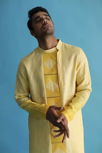 Abendrot yellow kurta set