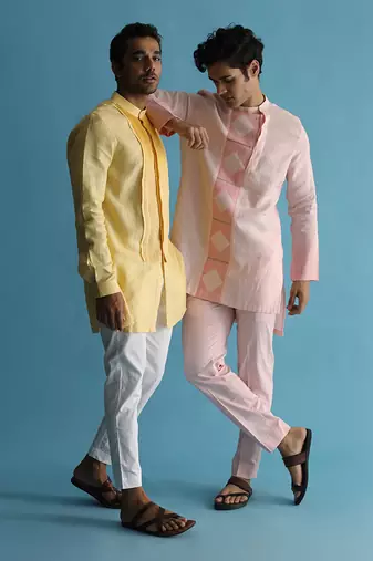 Abendrot yellow kurta set