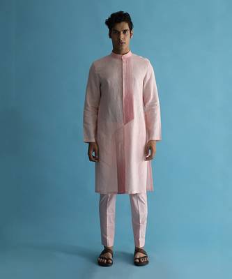 Auretta pink kurta set 1