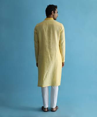 Auretta yellow kurta set 2