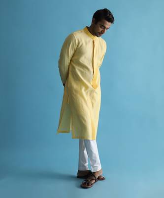Auretta yellow kurta set 3