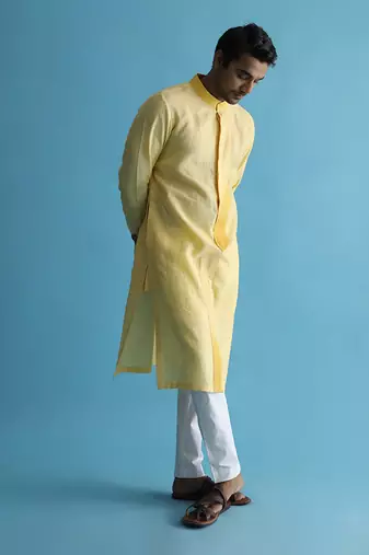 Auretta yellow kurta set
