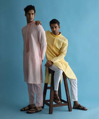 Auretta yellow kurta set 4