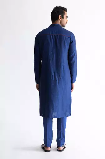 Raven blue kurta