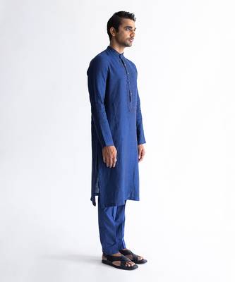 Raven blue kurta 3