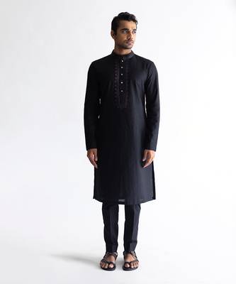 Raven black kurta 1