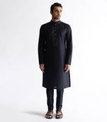 Raven black kurta