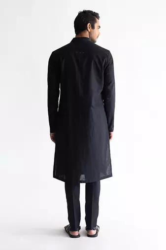 Raven black kurta